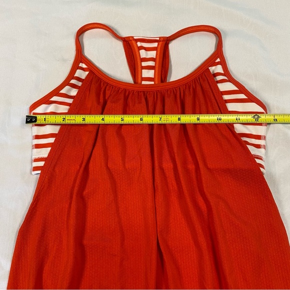 Lululemon No Limits Tank too Love Red / Twin Stripe‎ Love Red Sz 4 - Picture 4 of 9